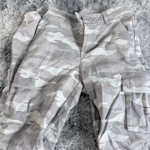 Gray Camouflage Cargo Pants